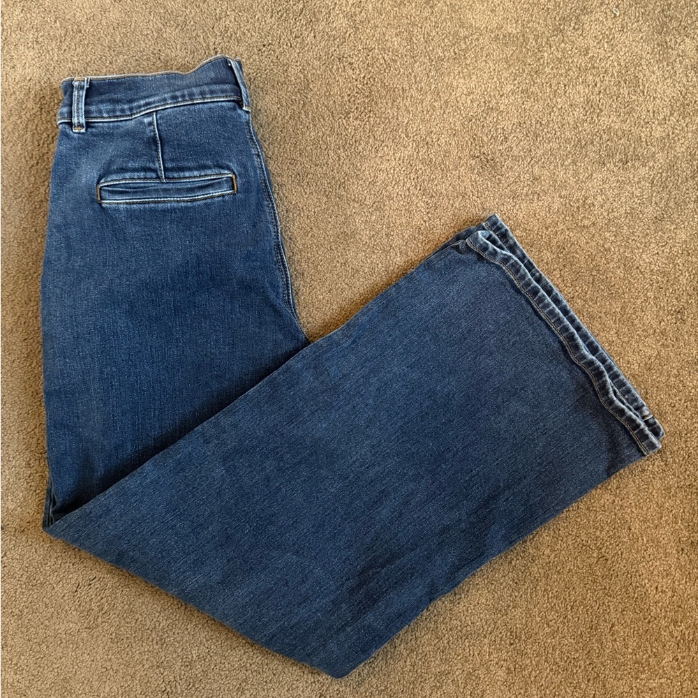 Ann Taylor Women’s Petite Trouser Jeans in Deep Blue
